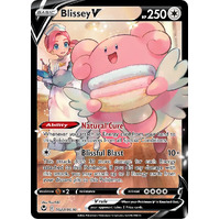 Blissey V 22/30 SWSH Silver Tempest Trainer Gallery Full Art Holo Rare Pokemon Card NEAR MINT 