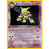 Dark Alakazam 1/82 Team Rocket 1st Edition Holo Rare Pokemon Card NEAR MINT TCG
