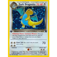Dark Dragonite 5/82 Team Rocket 1st Edition Holo Rare Pokemon Card NEAR MINT TCG