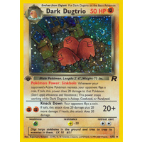 Dark Dugtrio 6/82 Team Rocket 1st Edition Holo Rare Pokemon Card NEAR MINT TCG