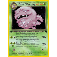 Dark Weezing 14/82 Team Rocket 1st Edition Holo Rare Pokemon Card NEAR MINT TCG