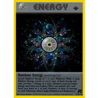 Rainbow Energy 17/82 Team Rocket 1st Edition Holo Rare Pokemon Card NEAR MINT TCG