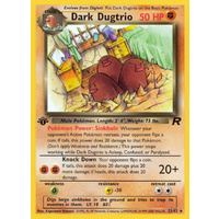 Dark Dugtrio 23/82 Team Rocket 1st Edition Rare Pokemon Card NEAR MINT TCG