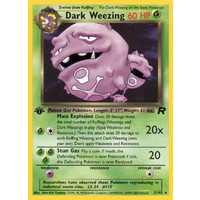 Dark Weezing 31/82 Team Rocket 1st Edition Rare Pokemon Card NEAR MINT TCG