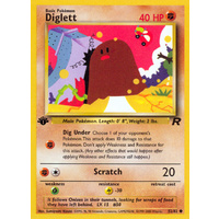 Diglett 52/82 Team Rocket 1st Edition Common Pokemon Card NEAR MINT TCG