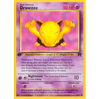Drowzee 54/82 Team Rocket 1st Edition Common Pokemon Card NEAR MINT TCG