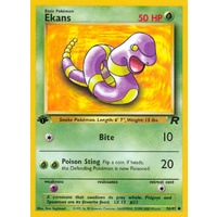 Ekans 56/82 Team Rocket 1st Edition Common Pokemon Card NEAR MINT TCG