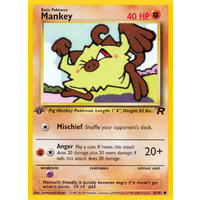 Mankey 61/82 Team Rocket 1st Edition Common Pokemon Card NEAR MINT TCG