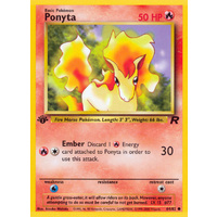 Ponyta 64/82 Team Rocket 1st Edition Common Pokemon Card NEAR MINT TCG