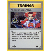 Rocket's Sneak Attack 72/82 Team Rocket 1st Edition Rare Trainer Pokemon Card NEAR MINT TCG