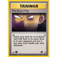 The Boss's Way 73/82 Team Rocket 1st Edition Uncommon Trainer Pokemon Card NEAR MINT TCG