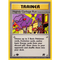 Nightly Garbage Run 77/82 Team Rocket 1st Edition Uncommon Trainer Pokemon Card NEAR MINT TCG