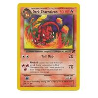 MODERATELY PLAYED W-STAMP Dark Charmeleon 32/82 Team Rocket Unlimited Uncommon Pokemon Card TCG