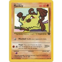 Mankey 61/82 Team Rocket Unlimited Common Pokemon Card NEAR MINT TCG