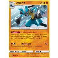 Lucario 67/156 SM Ultra Prism Holo Rare Pokemon Card NEAR MINT TCG