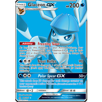 Glaceon GX 141/156 SM Ultra Prism Holo Ultra Rare Full Art Pokemon Card NEAR MINT TCG
