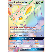 Leafeon GX 157/156 SM Ultra Prism Holo Hyper Rare Full Art Pokemon Card NEAR MINT TCG