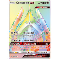 Celesteela GX 162/156 SM Ultra Prism Holo Hyper Rare Full Art Pokemon Card NEAR MINT TCG