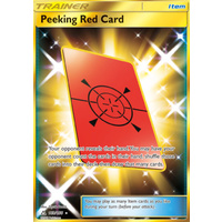 Peeking Red Card 169/156 SM Ultra Prism Holo Secret Rare Full Art Pokemon Card NEAR MINT TCG