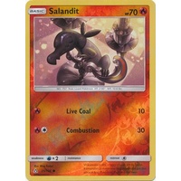 Salandit 25/156 SM Ultra Prism Reverse Holo Common Pokemon Card NEAR MINT TCG