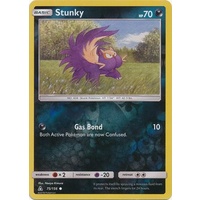 Stunky 75/156 SM Ultra Prism Reverse Holo Common Pokemon Card NEAR MINT TCG