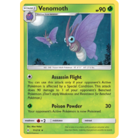 Venomoth 11/214 SM Unbroken Bonds Rare Pokemon Card NEAR MINT TCG