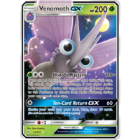 Venomoth GX 12/214 SM Unbroken Bonds Holo Ultra Rare Pokemon Card NEAR MINT TCG