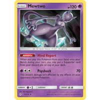 Mewtwo 75/214 SM Unbroken Bonds Rare Pokemon Card NEAR MINT TCG