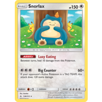 Snorlax 158/214 SM Unbroken Bonds Holo Rare Pokemon Card NEAR MINT TCG