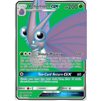 Venomoth GX 193/214 SM Unbroken Bonds Holo Ultra Rare Full Art Pokemon Card NEAR MINT TCG