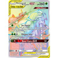 Pheromosa & Buzzwhole GX 215/214 SM Unbroken Bonds Holo Hyper Rainbow Rare Full Art Pokemon Card NEAR MINT TCG