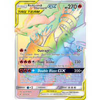 Reshiram & Charizard GX 217/214 SM Unbroken Bonds Holo Hyper Rainbow Rare Full Art Pokemon Card NEAR MINT TCG
