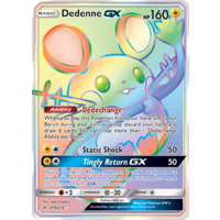 Dedenne GX 219/214 SM Unbroken Bonds Holo Hyper Rainbow Rare Full Art Pokemon Card NEAR MINT TCG