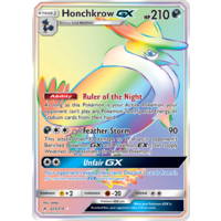 Honchkrow GX 223/214 SM Unbroken Bonds Holo Hyper Rainbow Rare Full Art Pokemon Card NEAR MINT TCG