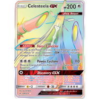 Celesteela GX 228/214 SM Unbroken Bonds Holo Hyper Rainbow Rare Full Art Pokemon Card NEAR MINT TCG