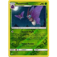 Venomoth 11/214 SM Unbroken Bonds Reverse Holo Rare Pokemon Card NEAR MINT TCG