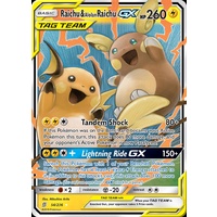Raichu & Alolan Raichu GX 54/236 SM Unified Minds Holo Ultra Rare Pokemon Card NEAR MINT TCG