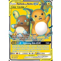 Raichu & Alolan Raichu GX 220/236 SM Unified Minds Holo Full Art Ultra Rare Pokemon Card NEAR MINT TCG