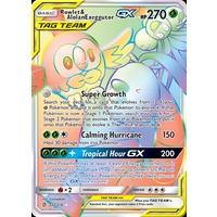 Rowlet & Alolan Exeggutor GX 237/236 SM Unified Minds Holo Full Art Secret Hyper Rainbow Rare Pokemon Card NEAR MINT TCG