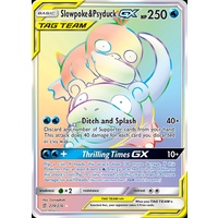 Slowpoke & Psyduck GX 239/236 SM Unified Minds Holo Full Art Secret Hyper Rainbow Rare Pokemon Card NEAR MINT TCG