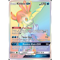 Keldeo GX 240/236 SM Unified Minds Holo Full Art Secret Hyper Rainbow Rare Pokemon Card NEAR MINT TCG