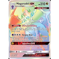 Naganadel GX 249/236 SM Unified Minds Holo Full Art Secret Hyper Rainbow Rare Pokemon Card NEAR MINT TCG