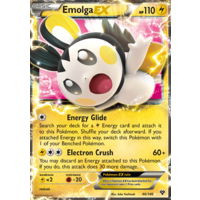 Emolga EX 46/146 XY Base Set Holo Ultra Rare Pokemon Card NEAR MINT TCG