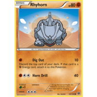 Rhyhorn 60/146 XY Base Set Common Pokemon Card NEAR MINT TCG