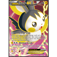 Emolga EX 143/146 XY Base Set Holo Ultra Rare Full Art Pokemon Card NEAR MINT TCG