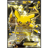 MODERATELY PLAYED Pikachu EX XY124 XY Black Star Promo Pokemon Card TCG