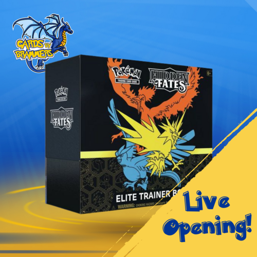 LIVE FACEBOOK/YOUTUBE/TWITCH PACK OPENING - KEEP ALL CARDS AND SLEEVES Hidden Fates Elite Trainer Box BRAND NEW AND SEALED
