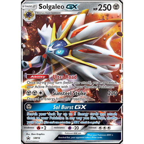 Solgaleo GX SM16 Black Star Promo Pokemon Card NEAR MINT TCG