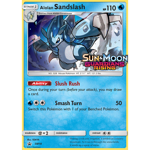Alolan Sandslash SM18 Black Star Promo Pokemon Card NEAR MINT TCG