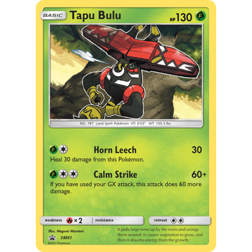 Tapu Bulu SM61 Black Star Promo Pokemon Card NEAR MINT TCG